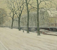 Early 20th Century Oil - The Bloemgracht in Winter