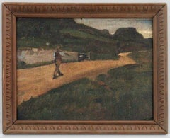 Vintage Early 20th Century Oil - The Long Walk Home