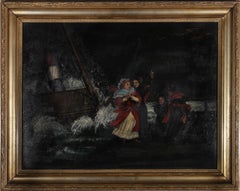 Antique Early 20th Century Oil - The Night of the Shipwreck