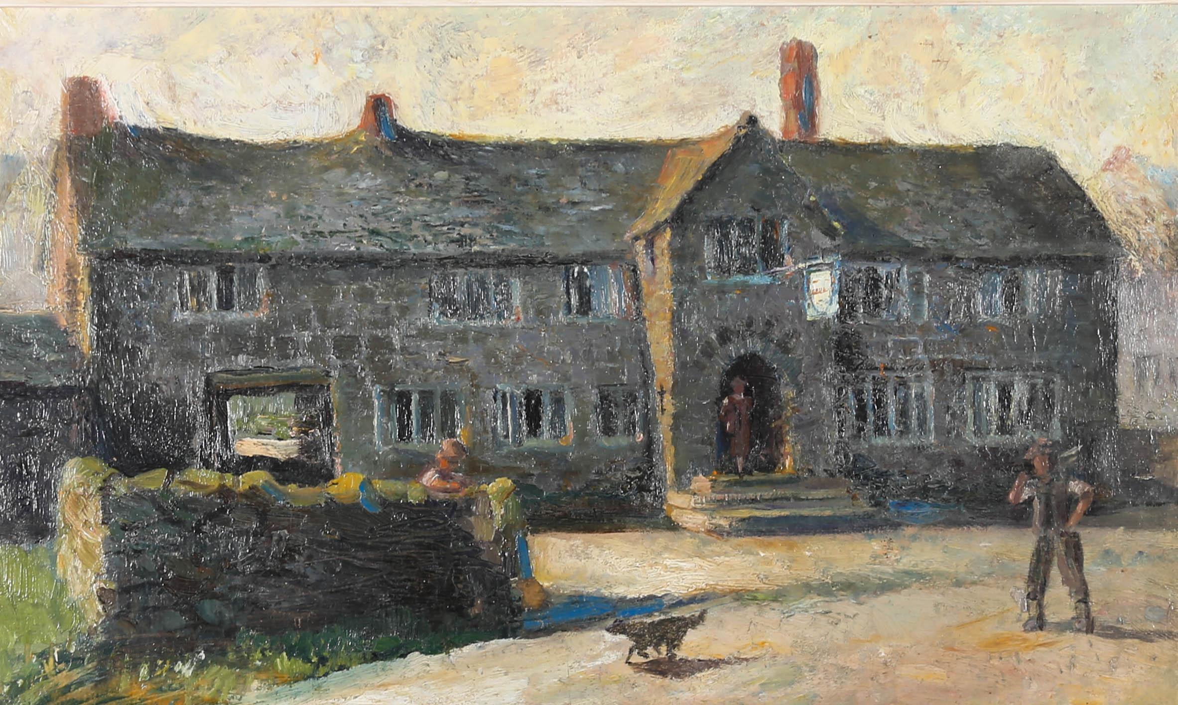 Early 20th Century Oil - The Old Coaching Inn - Painting by Unknown