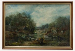 Vintage Early 20th Century Oil - The Village