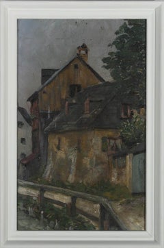 Peinture à l'huile du début du XXe siècle - The Village Street