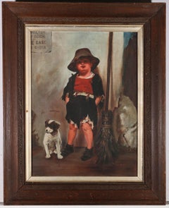 Early 20th Century Oil - Young Chimney Sweep And His Dog