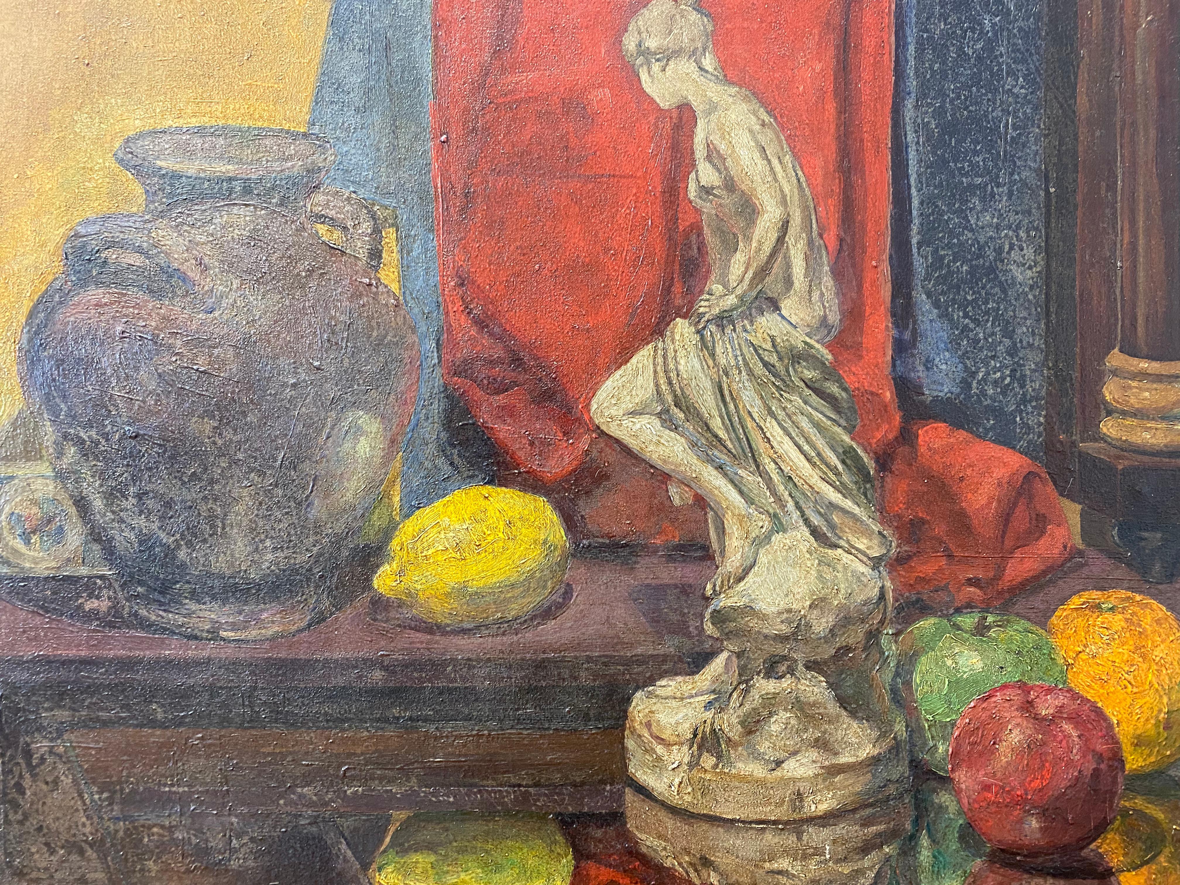 Natura morta dei primi del Novecento dipinta a olio da C & G. Loane - Painting di Unknown
