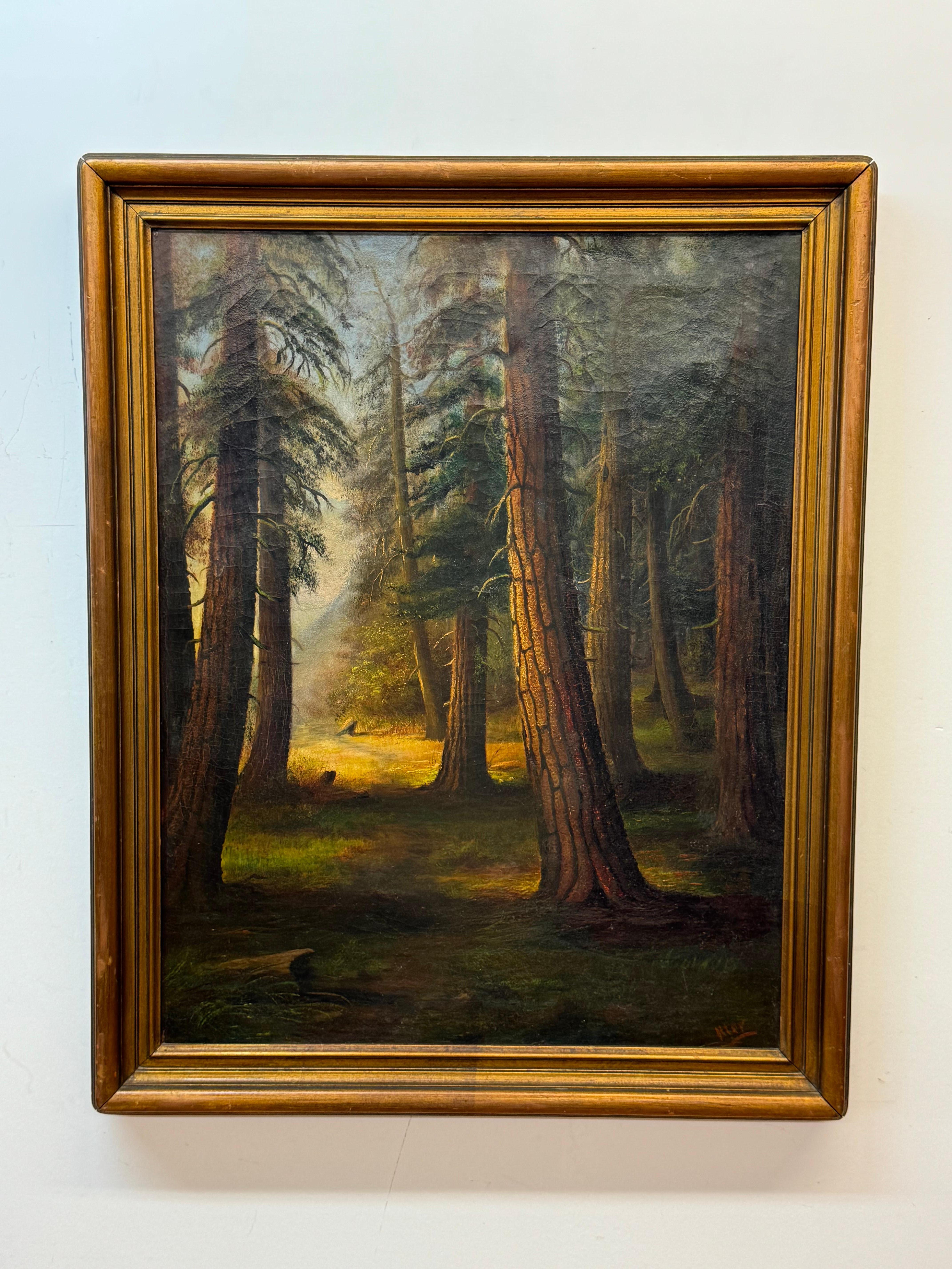 Unknown Landscape Painting - Early 20th century Woodland landscape painting