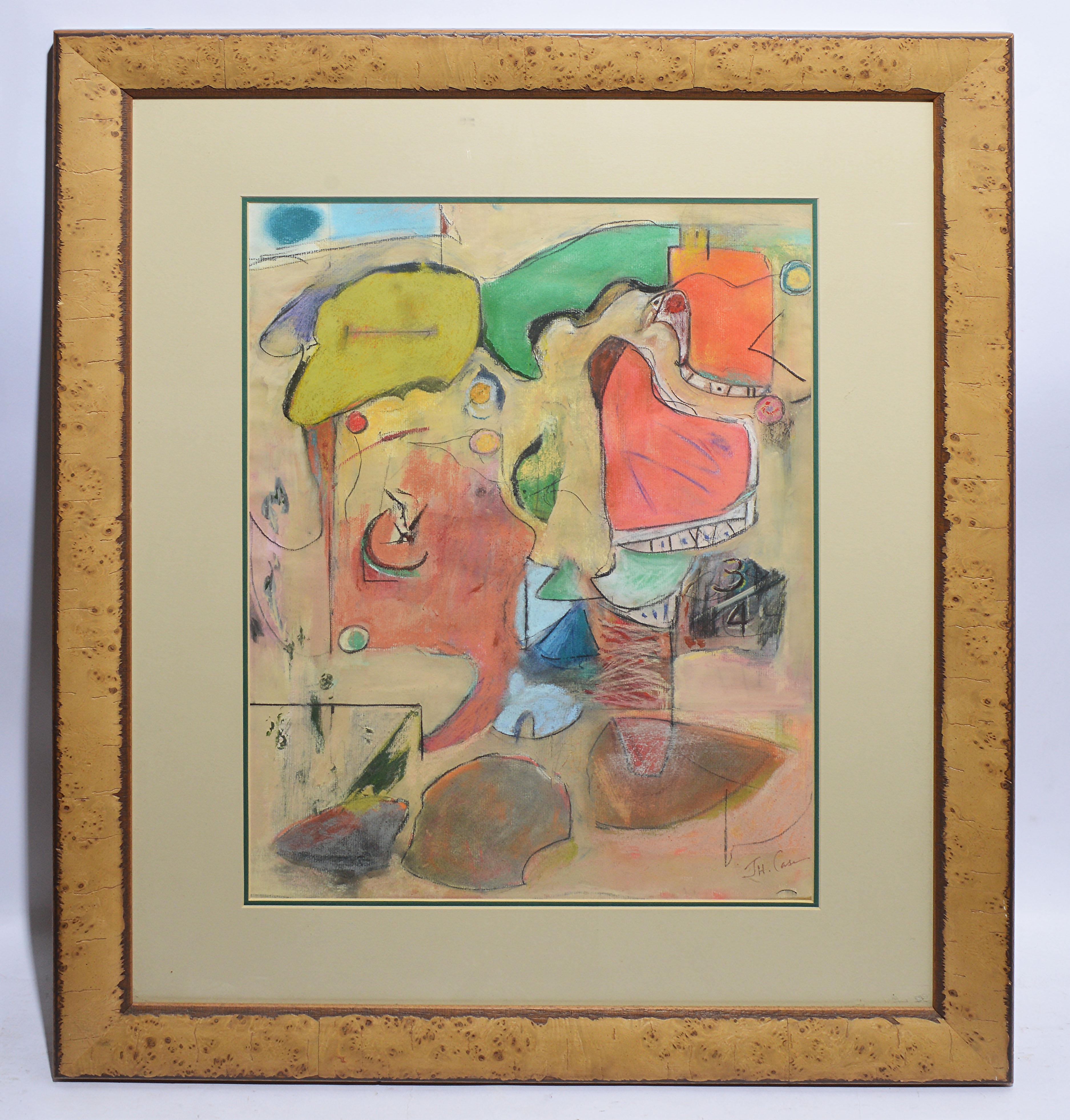 Early American Modernist New York School Signed Abstract Expressionist Painting - Brown Abstract Painting by Unknown