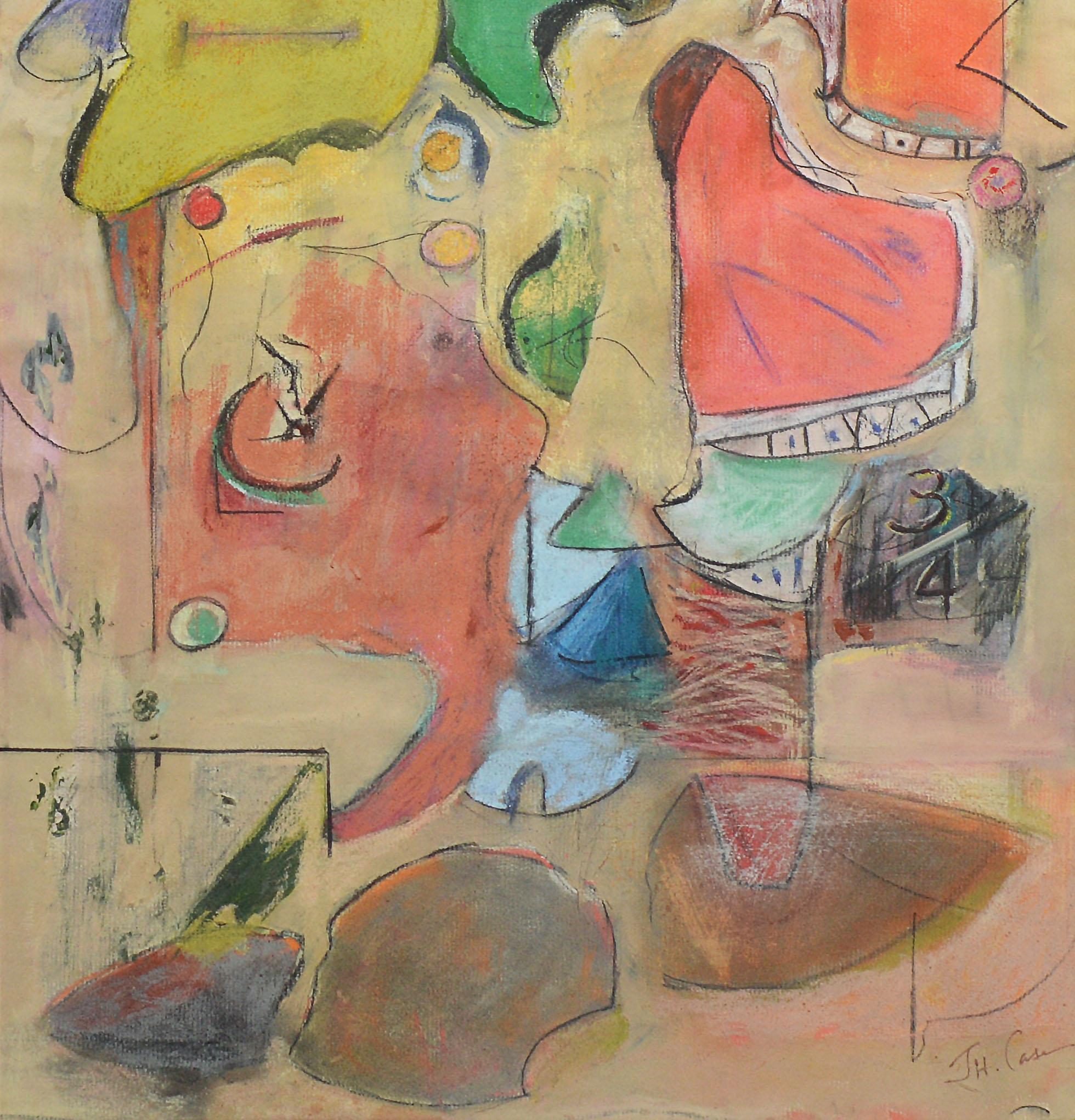 Early American Modernist New York School Signed Abstract Expressionist Painting 1