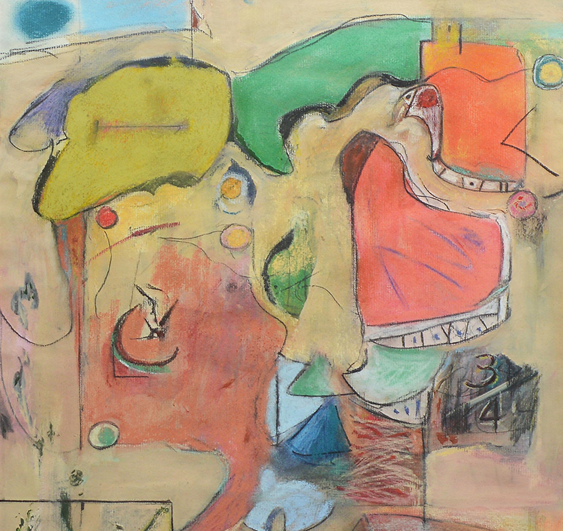 Early American Modernist New York School Signed Abstract Expressionist Painting 2
