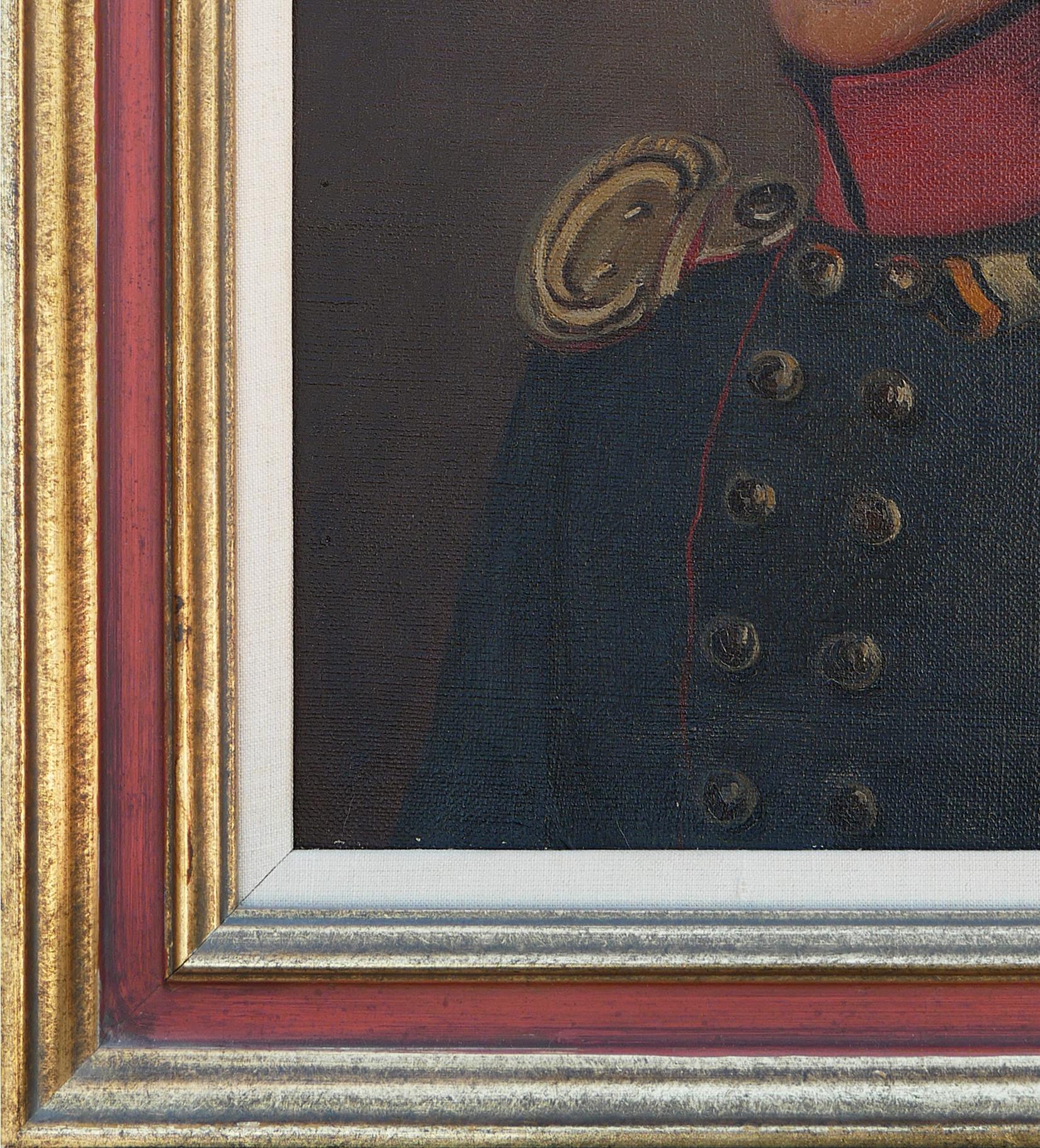 Ritratto realistico di Georg Friedrich che indossa la sua uniforme militare. Il retro contiene ulteriori documenti sulla vita e sul servizio dell'uomo. Attualmente è appeso in una cornice dorata e rossa con una stuoia di lino.

Dimensioni senza