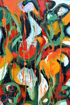 Early Morning - Vibrant Abstract Expressionist Painting, Signed Layton