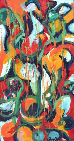 Early Morning - Vibrant Abstract Expressionist Painting, Signed Layton