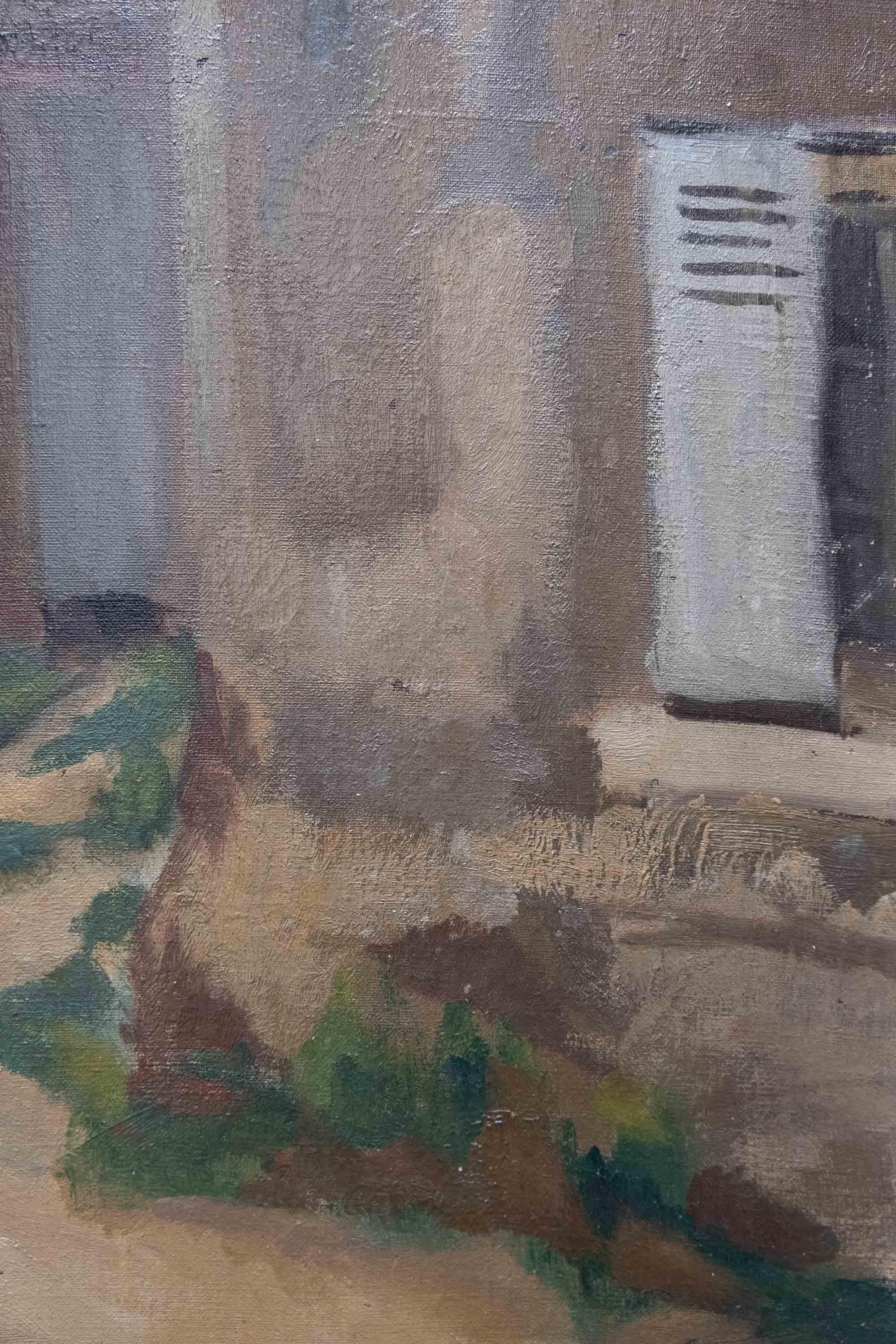 Französischer Post-Impressionismus des frühen 20. Dorf mit Bauern und Trauben. im Angebot 4