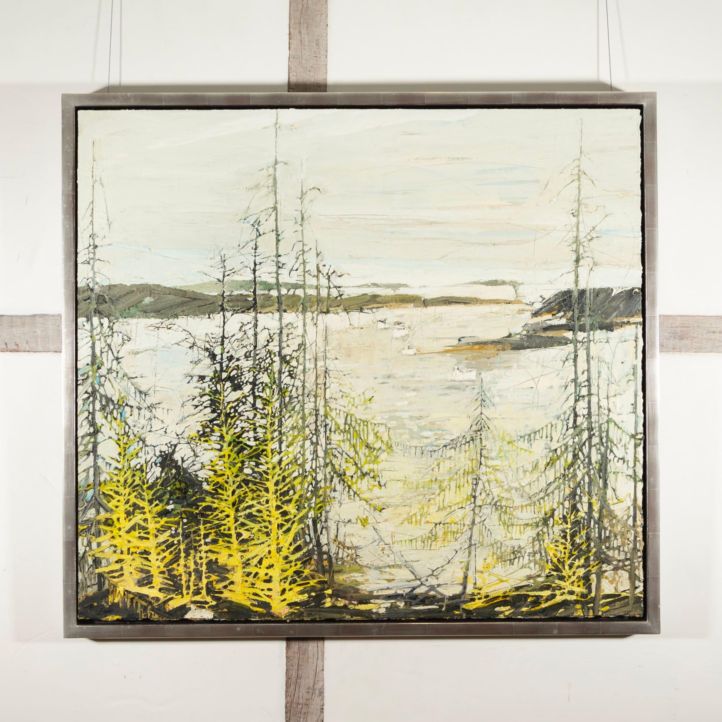 East Coast Drift, Sandlings, Öl auf Karton Gemälde von Ffiona Lewis, 2018 – Painting von Unknown