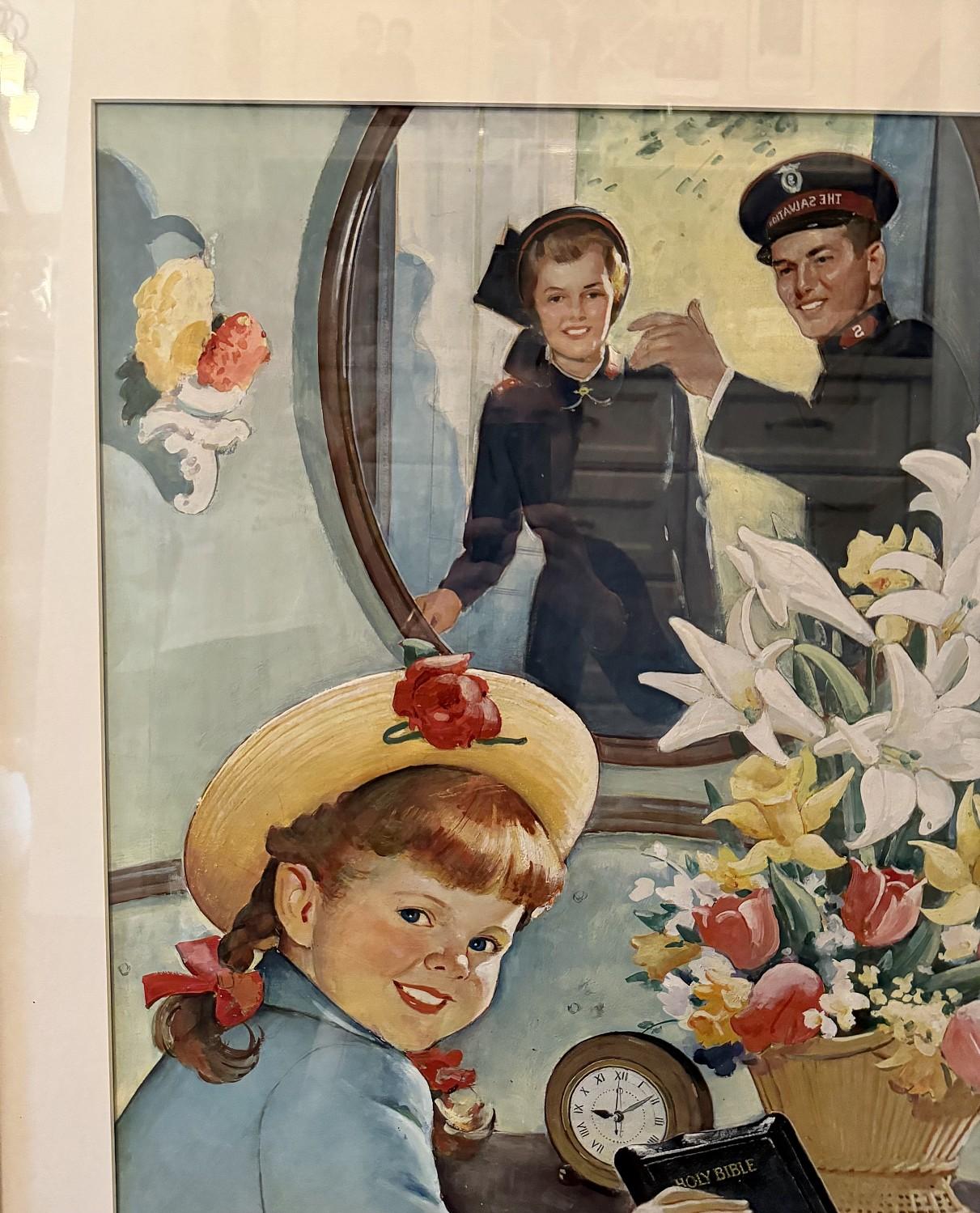 Contraportada de Pascua para El Grito de Guerra, revista publicada por el Ejército de Salvación - Interior Painting Marrón de Unknown