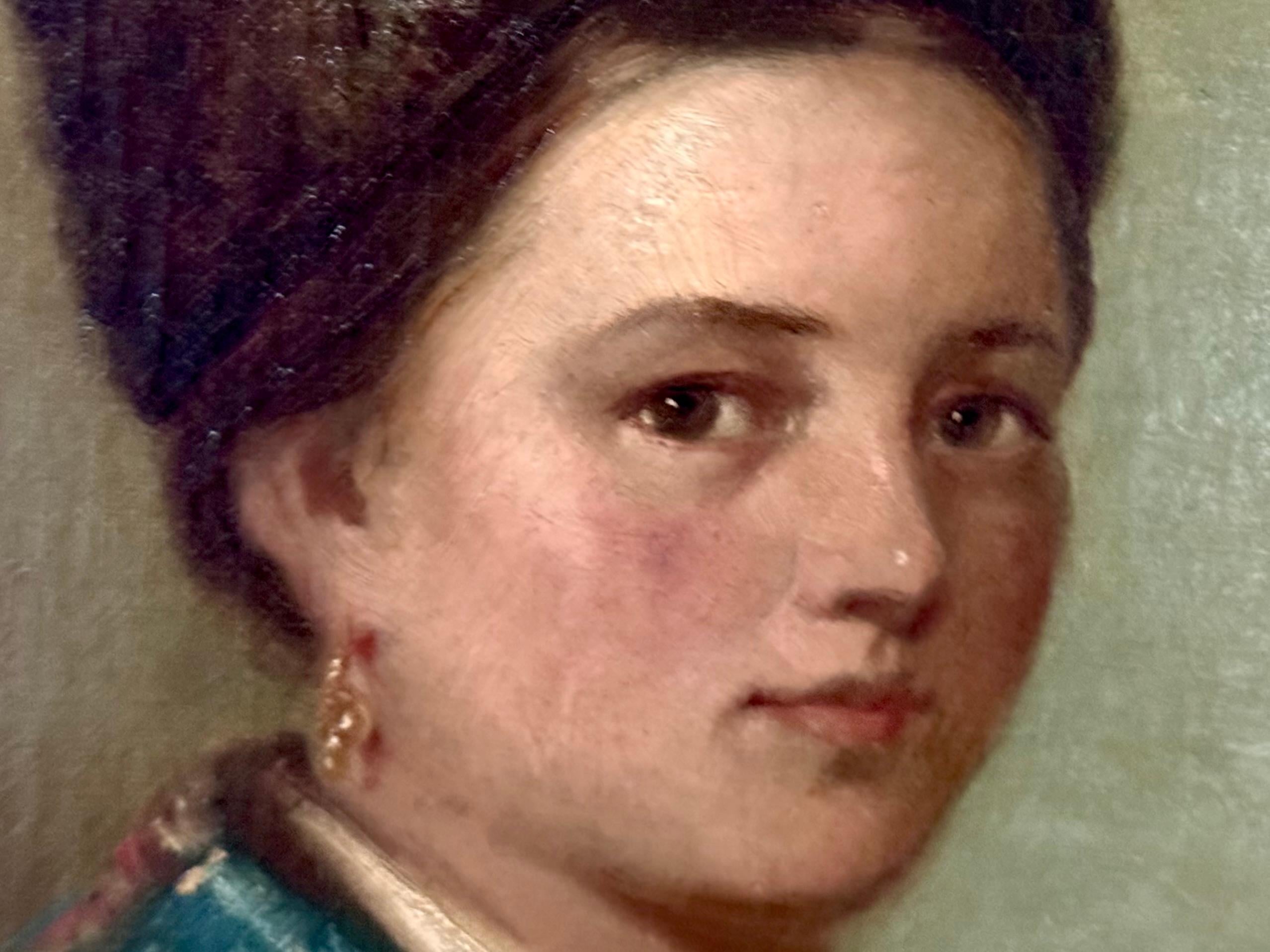 Retrato manierista de Europa del Este, mujer con traje tradicional en venta 2