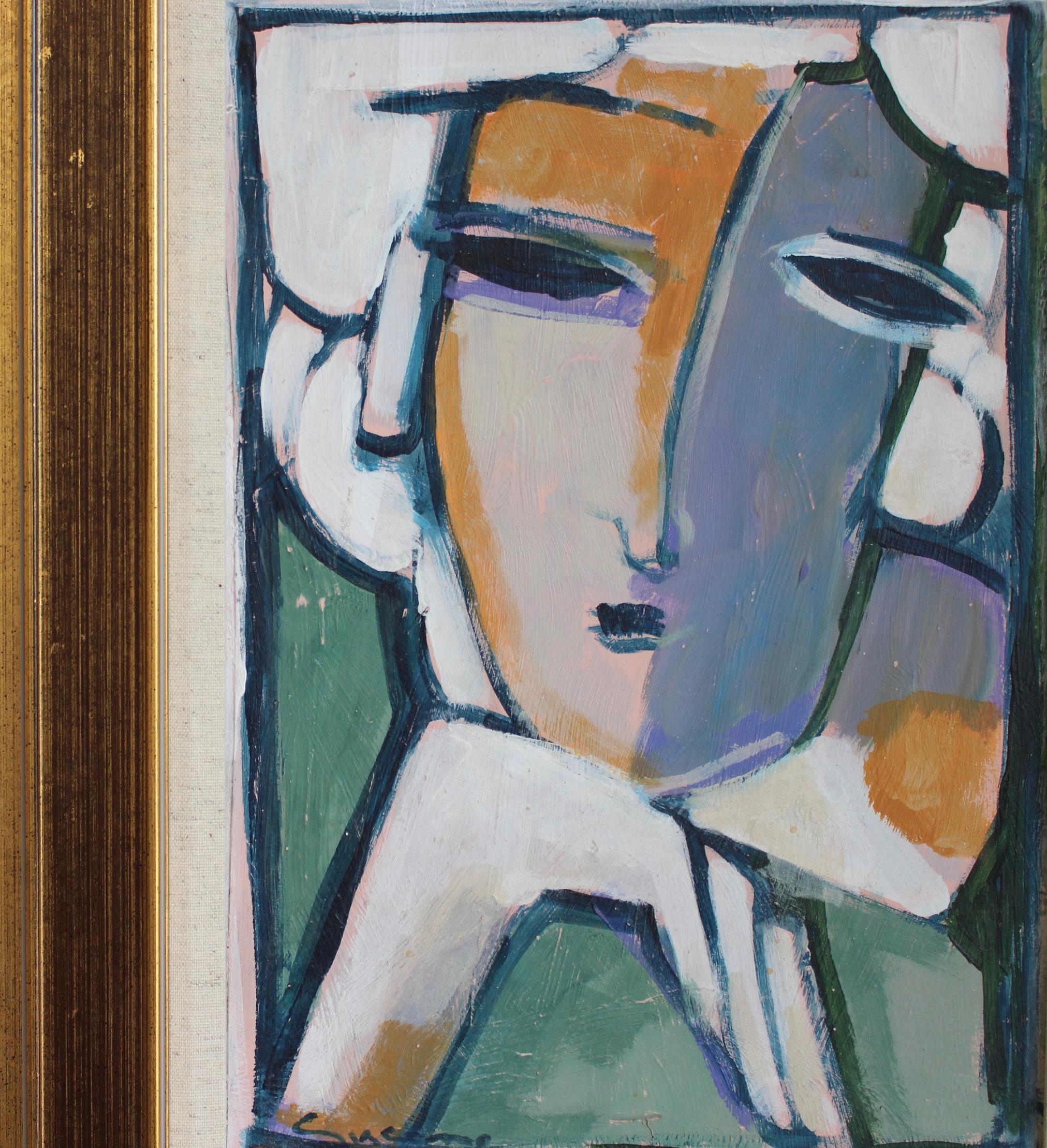 Echoes of the Atelier II - Marron Portrait Painting par Unknown