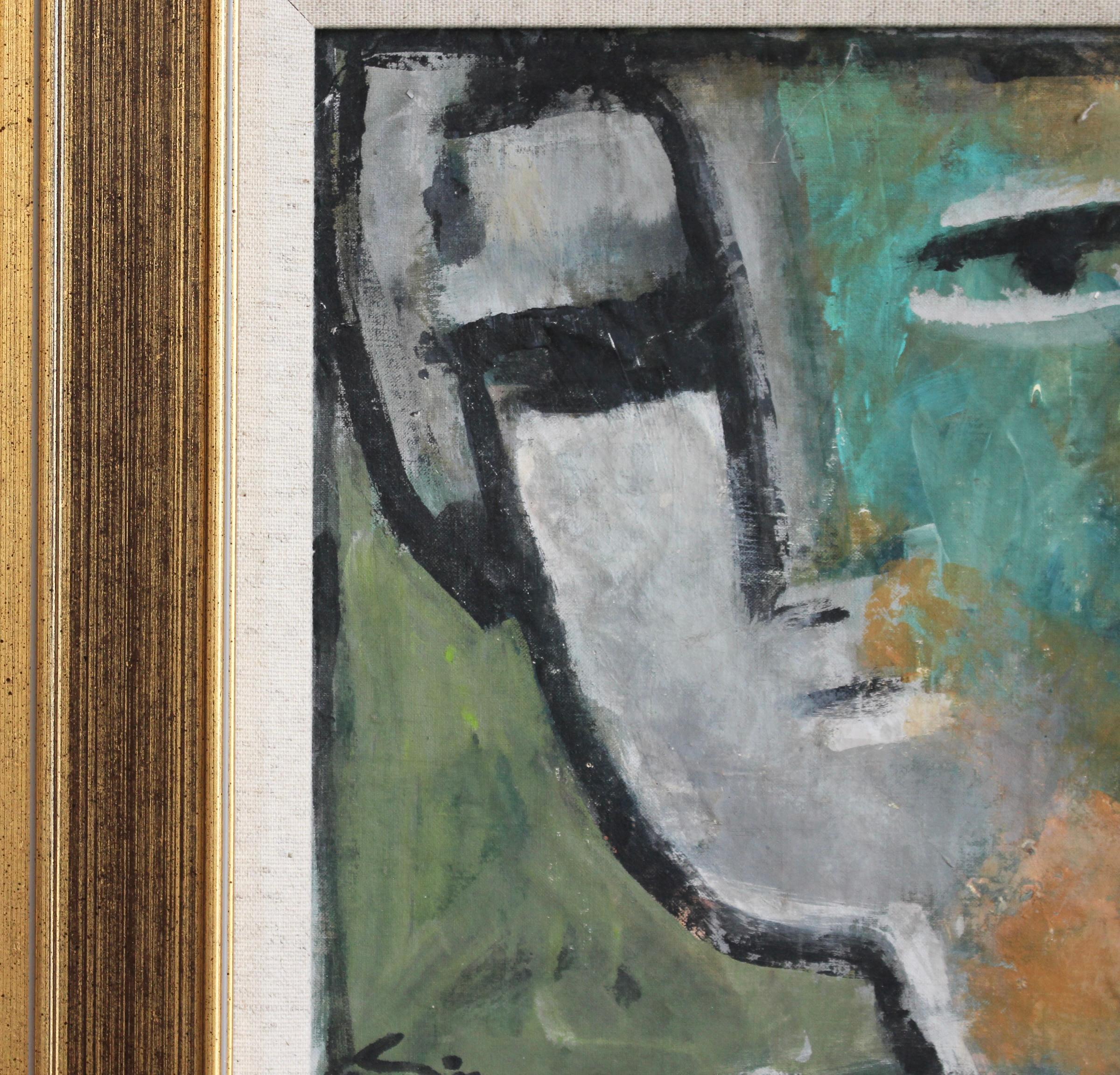 Échos de l'atelier III, acrylique sur toile marouflée sur carton, École Florentine (vers les années 1980-90). Cette galerie a acquis un certain nombre de peintures par l'intermédiaire d'un professeur d'art âgé de l'Istituto di Arte di Porta Romana,