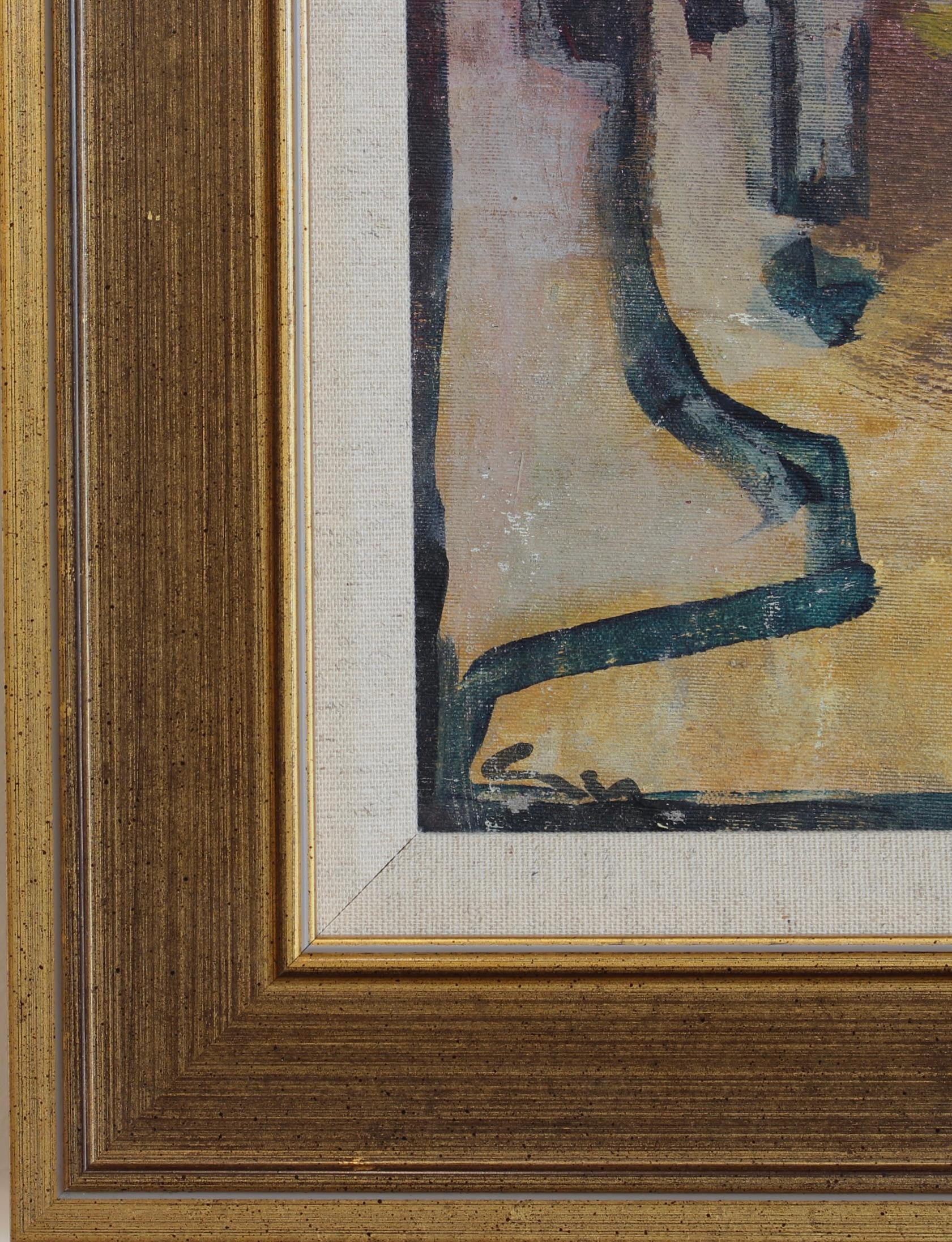 Echoes of the Atelier V, acrylic on canvas mounted on board, Florentine School (circa 1980s-90s). This gallery has acquired a number of paintings through an intermediary of an ageing art professor from the Istituto di Arte di Porta Romana, Florence,
