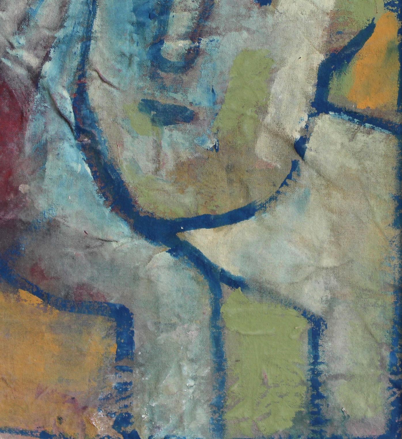 Echoes of the Atelier VIII, acrylic on canvas mounted on board, Florentine School (circa 1980s-90s). This gallery has acquired a number of paintings through an intermediary of an ageing art professor from the Istituto di Arte di Porta Romana,