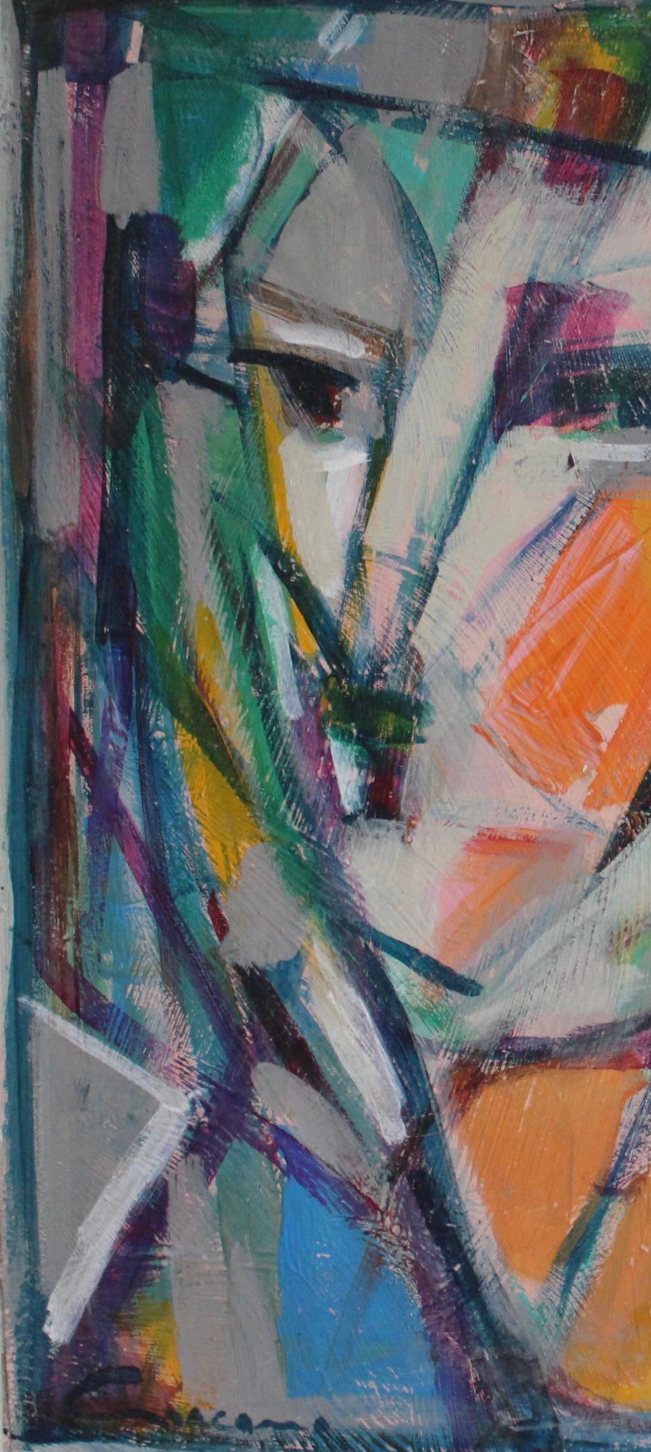 Echoes of the Atelier X, acrylic on board, Florentine School (circa 1980s-90s). This gallery has acquired a number of paintings through an intermediary of an ageing art professor from the Istituto di Arte di Porta Romana, Florence, Italy. The