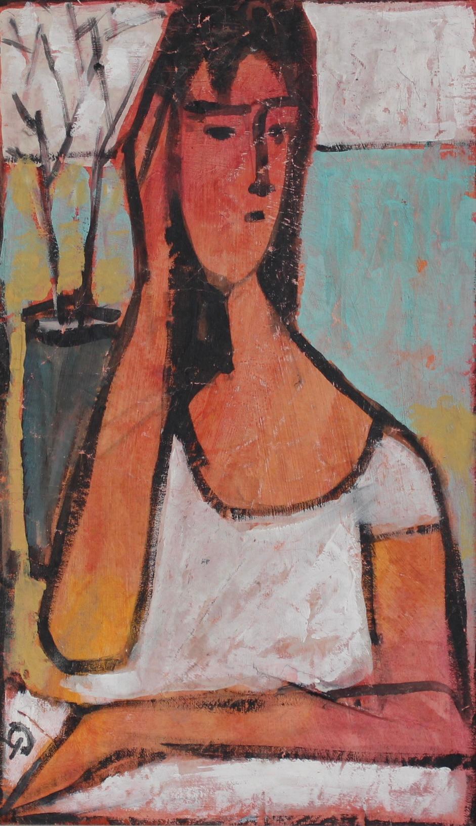 Echoes of the Atelier XI (circa 1980s-90s) - Painting by Unknown