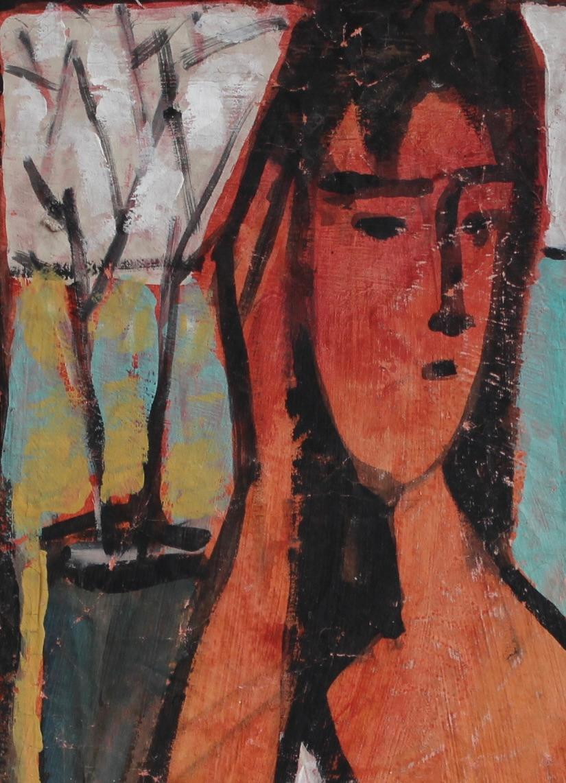 Echoes of the Atelier XI, acrylic on canvas mounted on board, Florentine School (circa 1980s-90s). This gallery has acquired a number of paintings through an intermediary of an ageing art professor from the Istituto di Arte di Porta Romana,