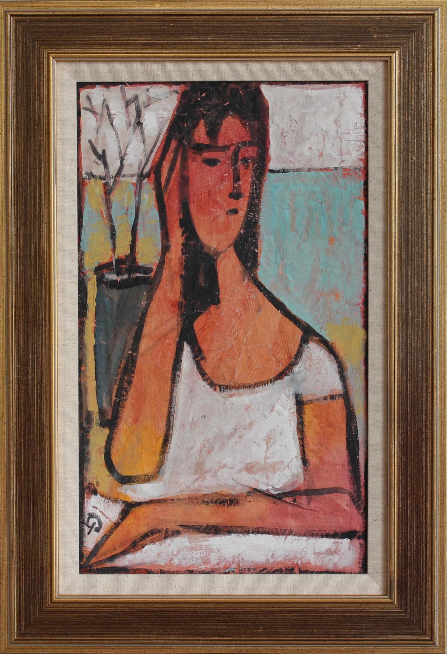 Unknown Portrait Painting - Echoes of the Atelier XI (circa 1980s-90s)