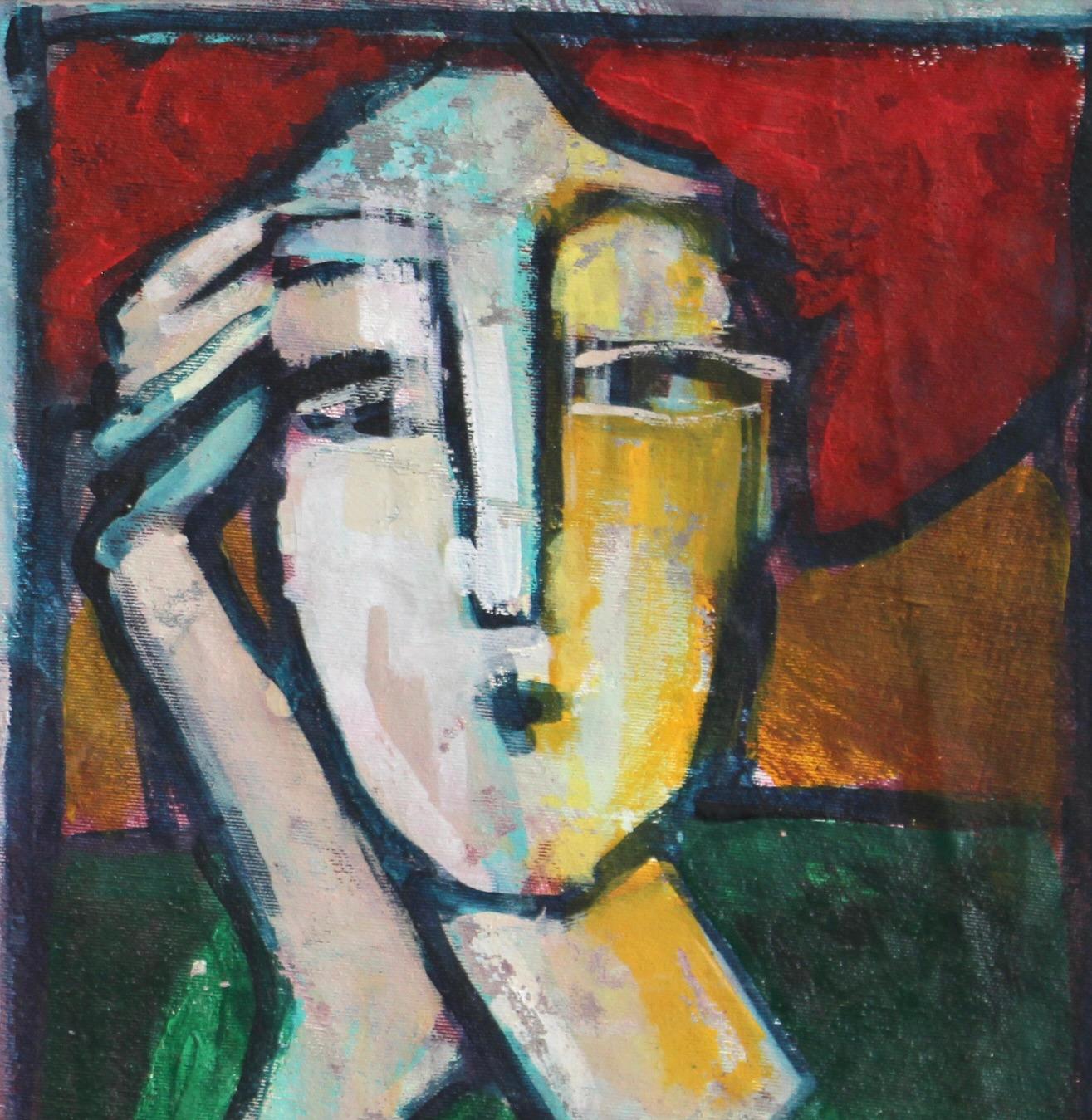 Echoes of the Atelier XII, acrylic on canvas mounted on board, Florentine School (circa 1980s-90s). This gallery has acquired a number of paintings through an intermediary of an ageing art professor from the Istituto di Arte di Porta Romana,