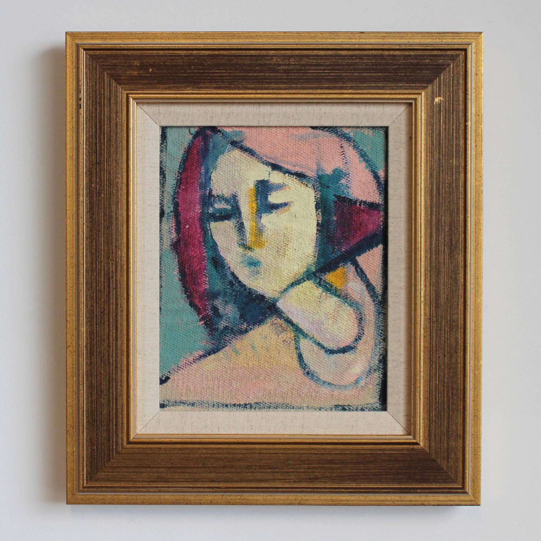 Echoes of the Atelier XIV, acrylic on canvas mounted on board, Florentine School (circa 1980s-90s). This gallery has acquired a number of paintings through an intermediary of an ageing art professor from the Istituto di Arte di Porta Romana,
