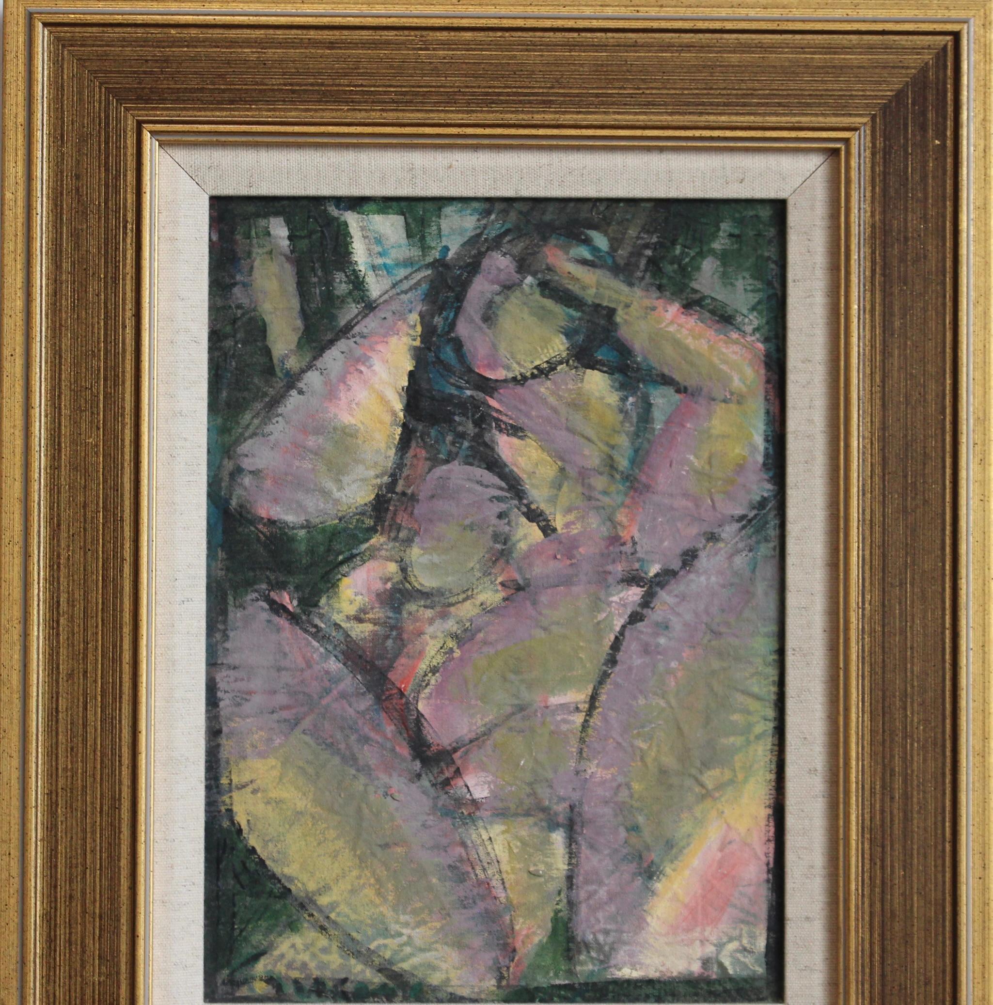 Echoes of the Atelier XV, acrylic on canvas mounted on board, Florentine School (circa 1980s-90s). This gallery has acquired a number of paintings through an intermediary of an ageing art professor from the Istituto di Arte di Porta Romana,