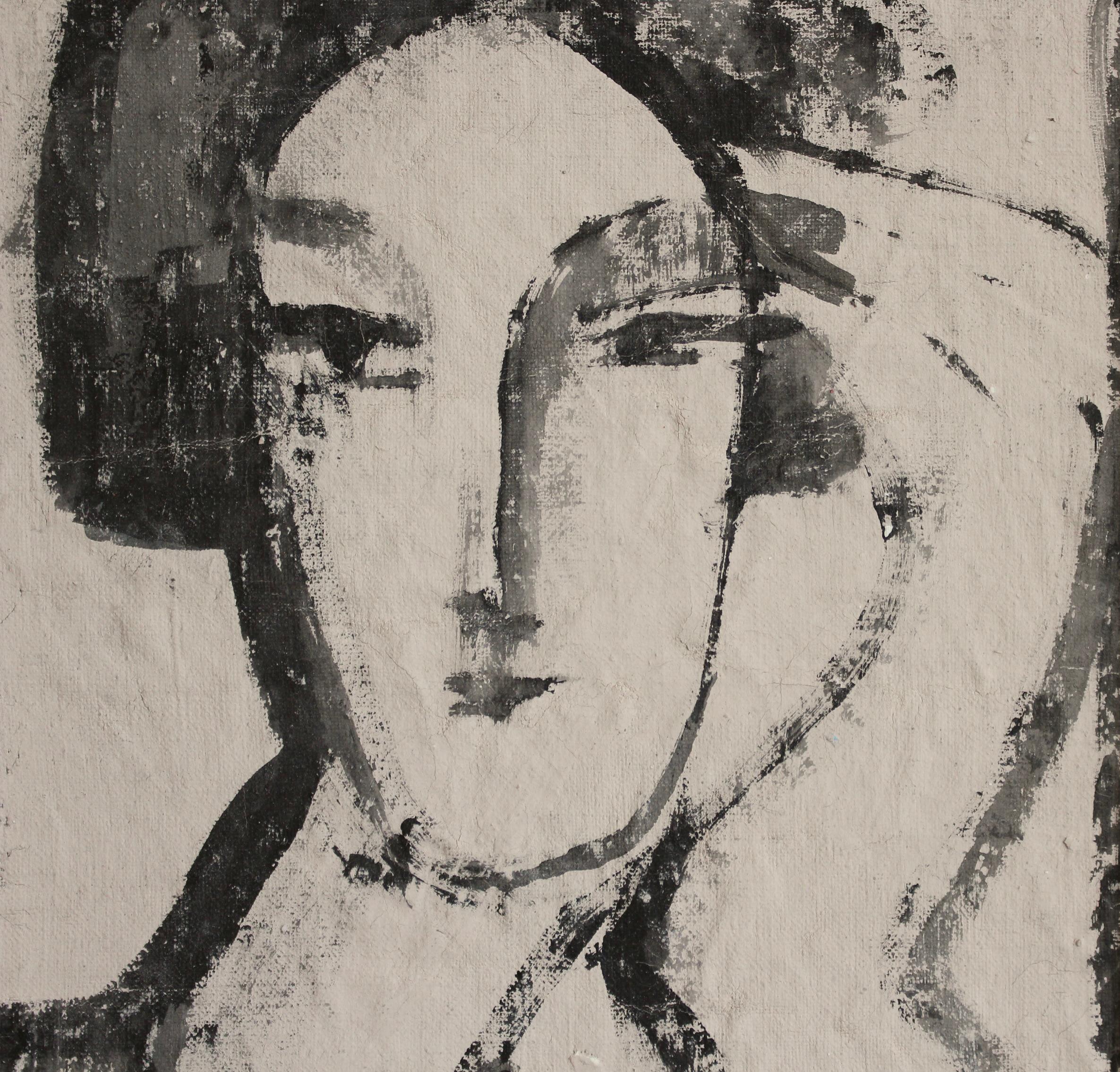 Echoes of the Atelier XVI, acrylic on canvas mounted on board, Florentine School (circa 1980s-90s). This gallery has acquired a number of paintings through an intermediary of an ageing art professor from the Istituto di Arte di Porta Romana,