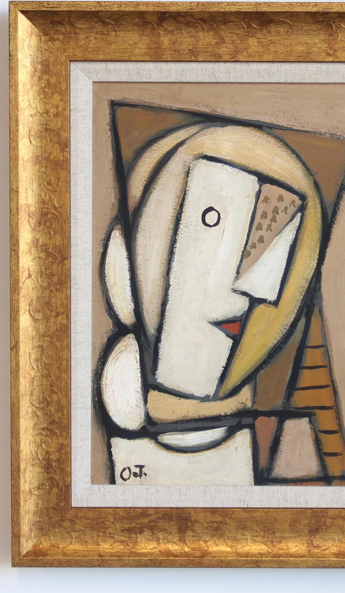 Echoes of the Avant-Garde: Mid-Century Visions XII (circa 1970s) - Cubist Painting by Unknown