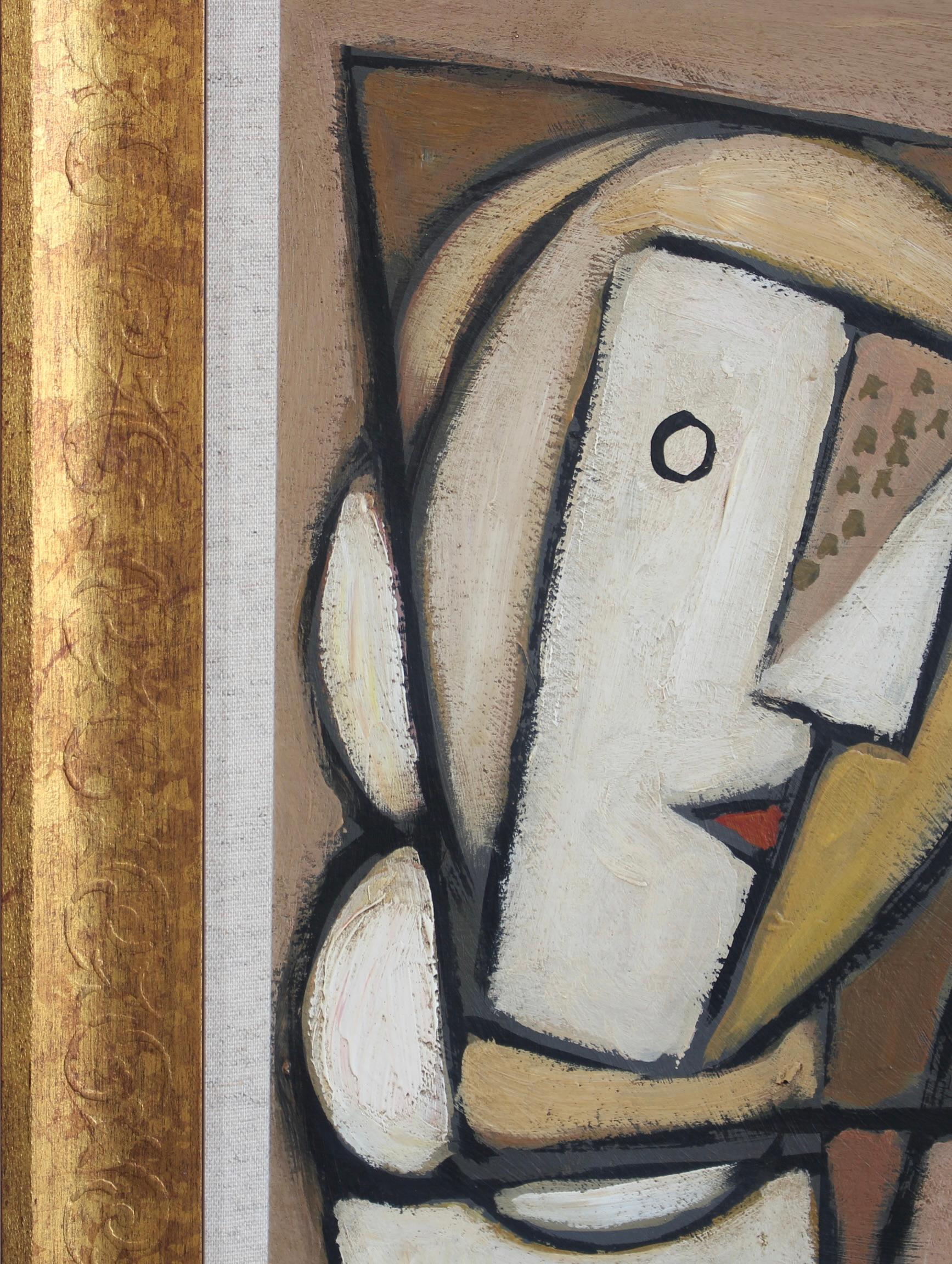 'Echoes of the Avant-Garde: Mid-Century Visions XII', oil on board (circa 1970s) by O.T. Step into a world where the spirit of early 20th-century modernism meets the bold experimentation of the 1970s. This curated collection, Echoes of the