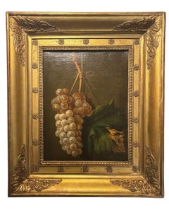 Ecole du XIXe - Nature morte à la grappe de raisins