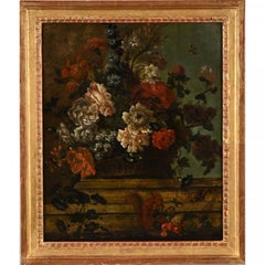 ÉCOLE FRANCAISE du XVIIIè. "Corbeille de fleurs"