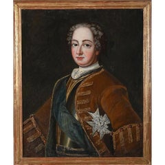 ECOLE FRANÇAISE du XVIIIè. Portrait du Roi Louis XV.