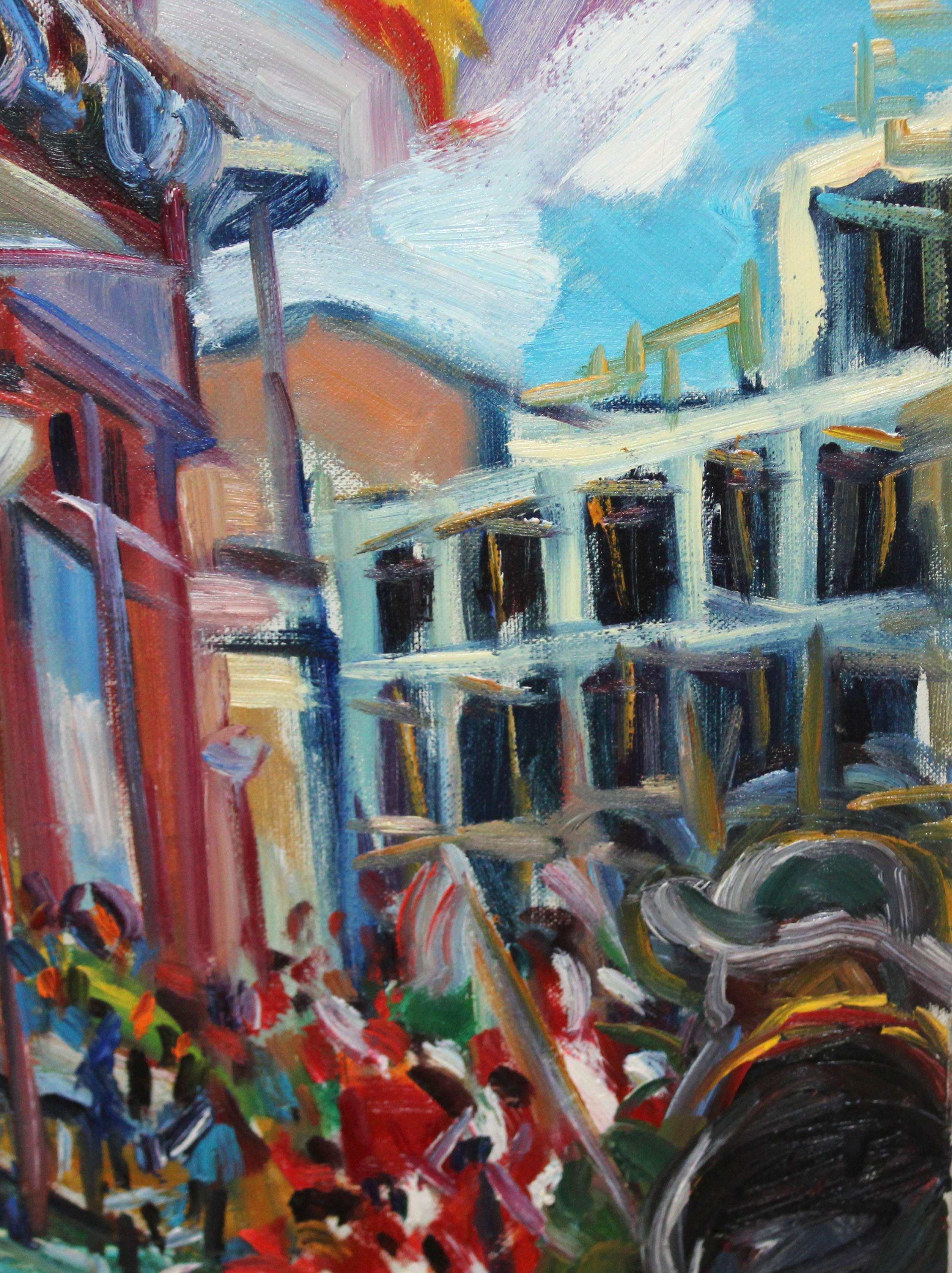 Ecole Française (XX) - Les gégants typiques de la Catalogne (Impressionismus), Painting, von Unknown