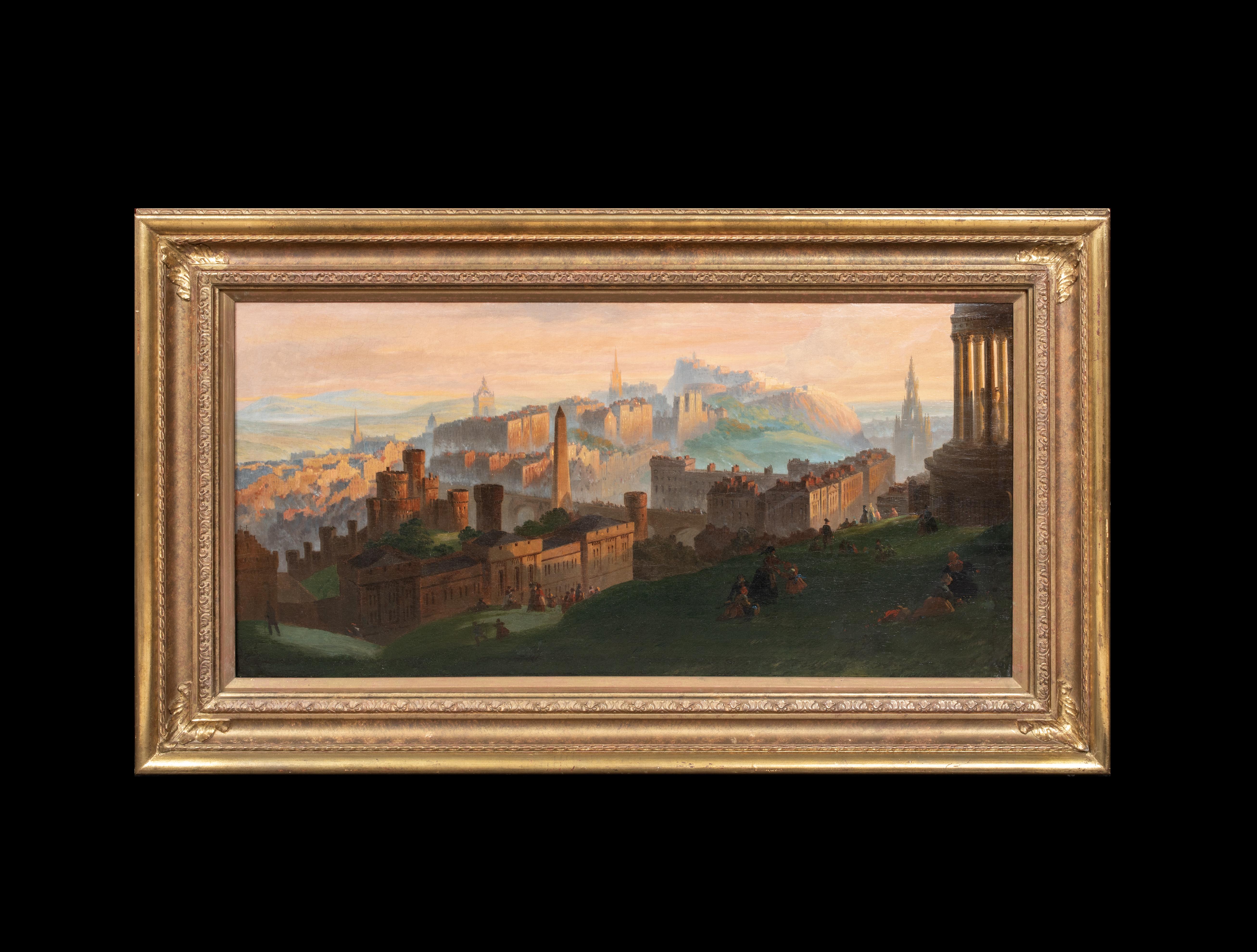 Édimbourg depuis Carlton Hill, 19e siècle  Thomas Grant (XIXe siècle, britannique)  - Painting de Unknown
