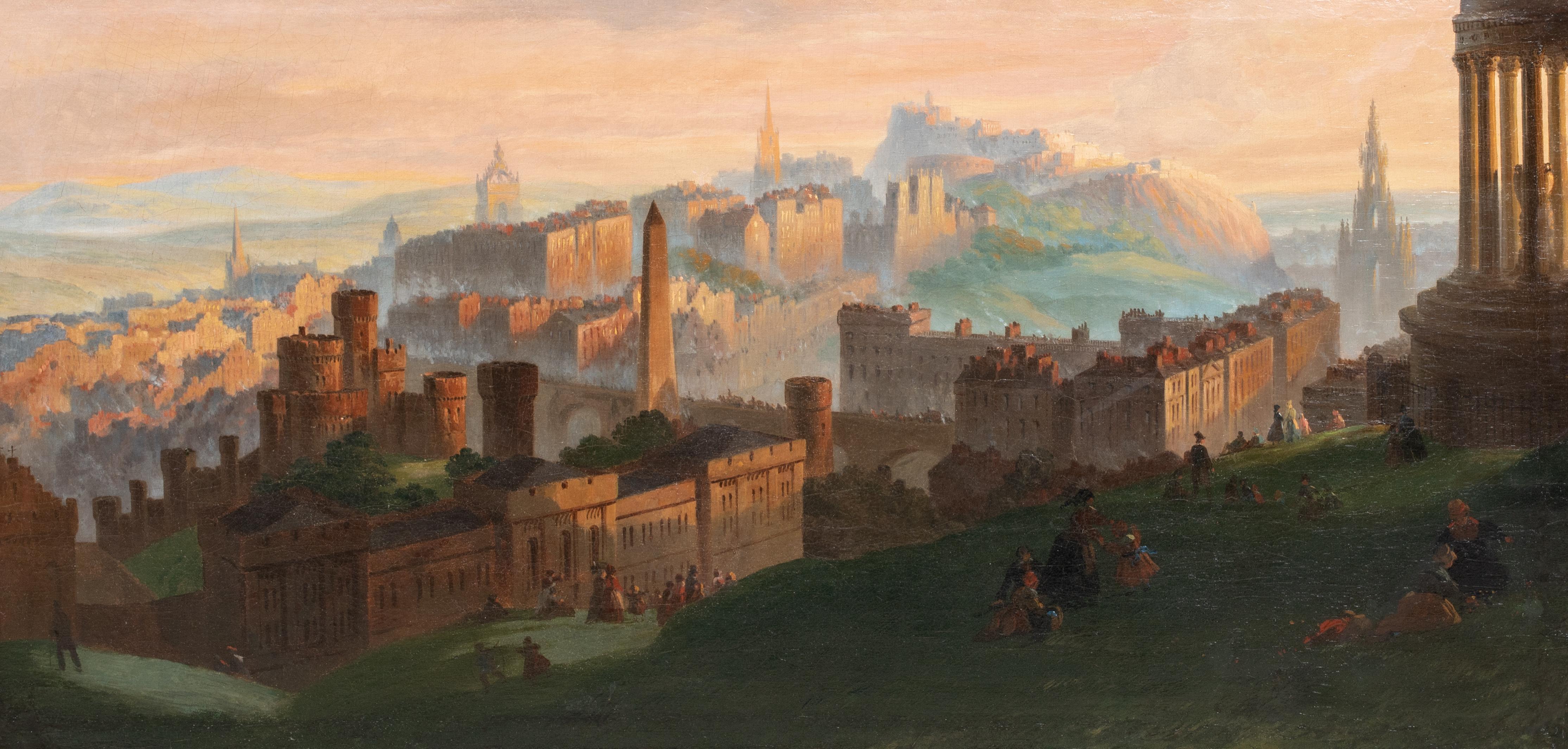 Edinburgh From Carlton Hill, 19th Century

Thomas Grant (19th Century, British)

Large 19th Century view of Edinburgh at sunset from Carlton Hill, oil on canvas by Thomas Grant. Extensive panoramic view at the close of the day as well dressed