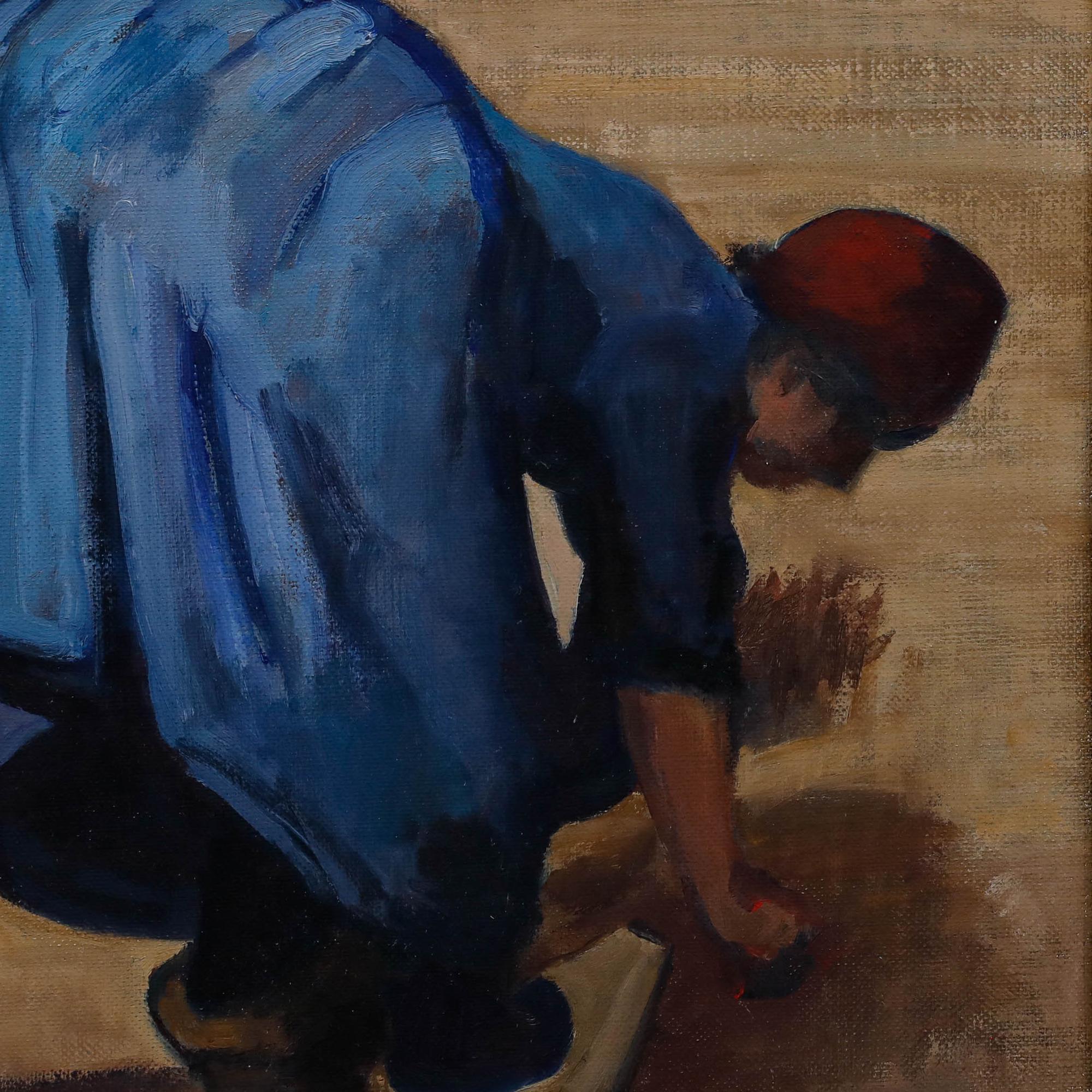 Un affascinante olio dell'artista Edna Rushton dopo il dipinto di Van Gogh 