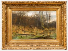 Edouard Elle (1859-1911) - Late 19th Century Oil, Vue du Bois