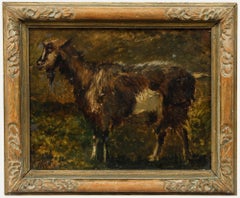 Edouard Woutermaertens (1819-1897) - Mitte 19. Jahrhundert Öl, Ziege auf einer Wiese