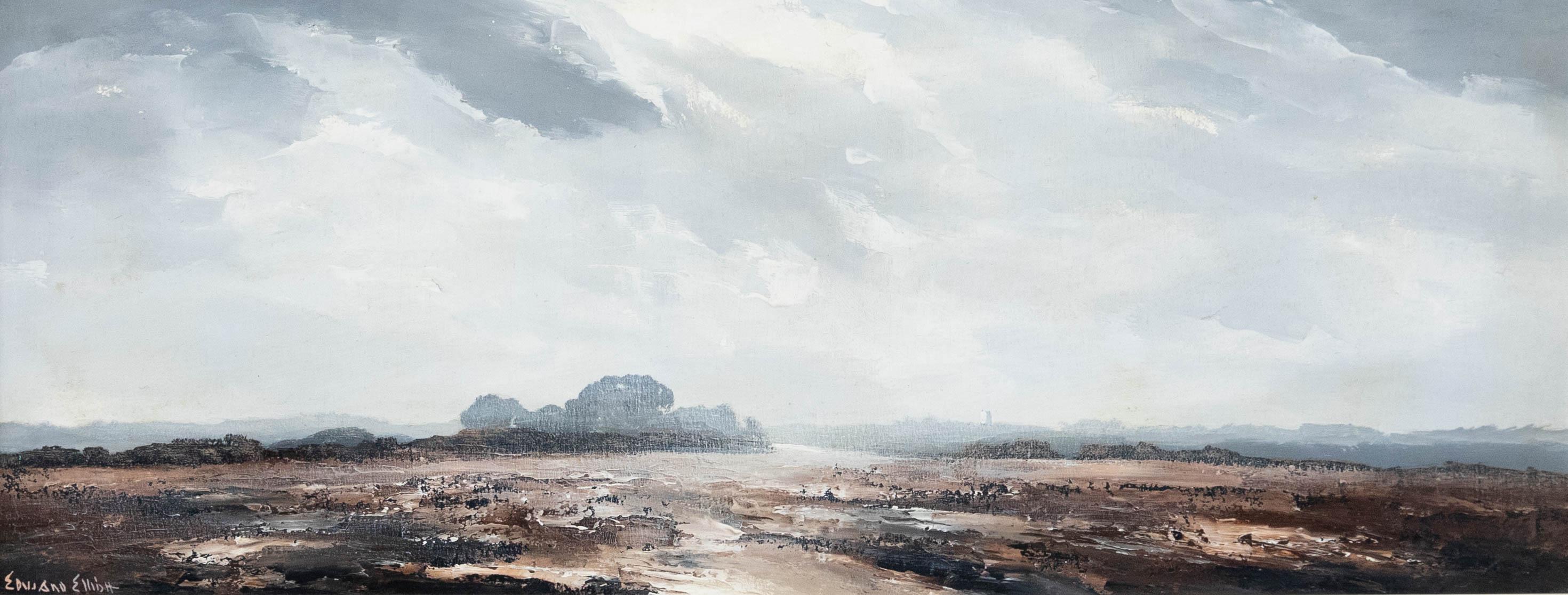 Edward Elliott - Framed 20th Century Oil, Estuary Landscape - Painting by Unknown