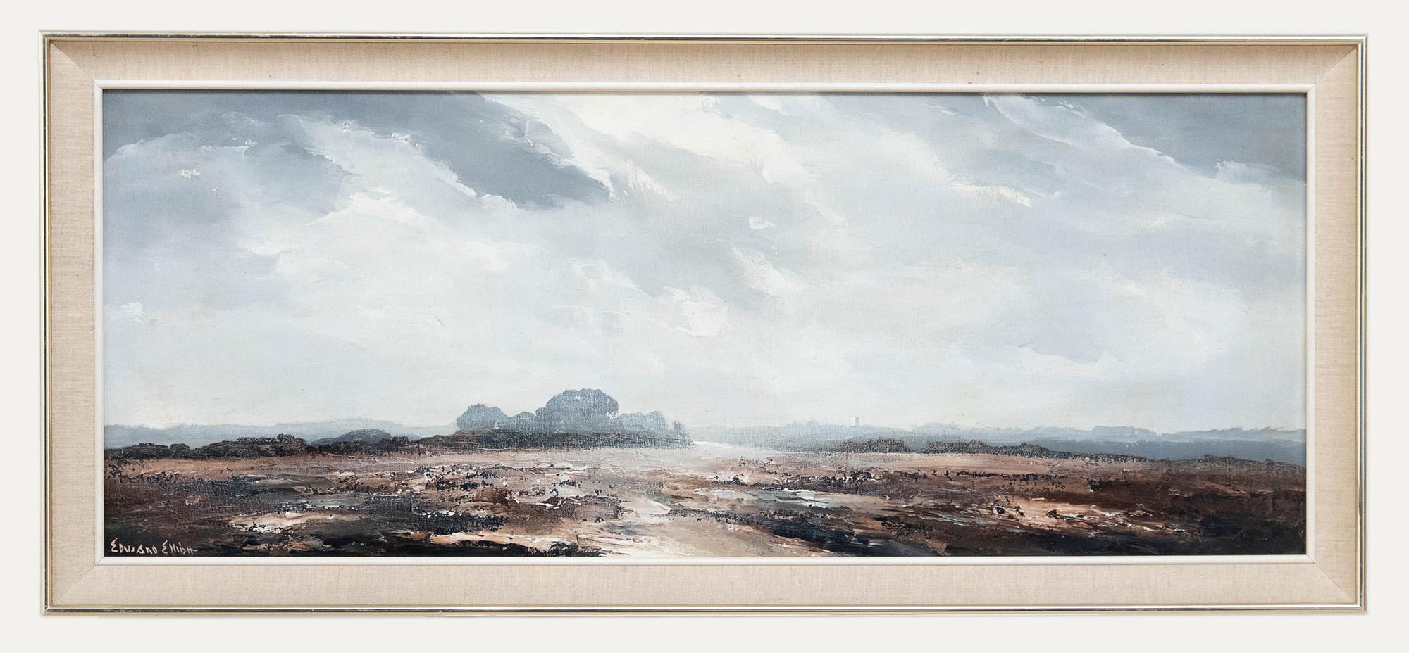 Unknown Landscape Painting - Edward Elliott - Framed 20th Century Oil, Estuary Landscape