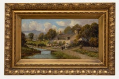 Edward H. Hanson - Framed Early 20th Century Oil, A View near Rhewl