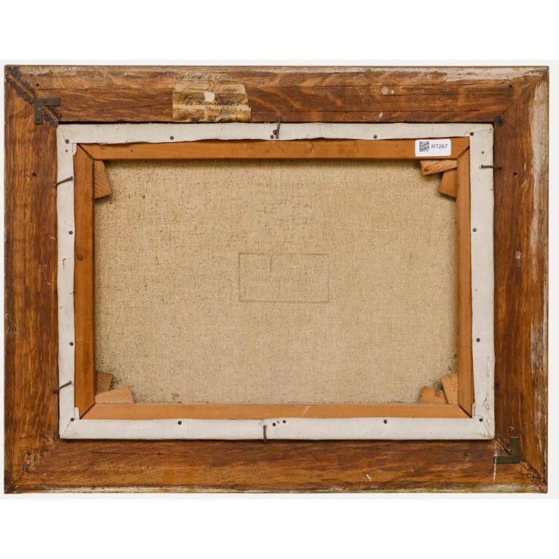 Edward J. Waters - Huile du 20e siècle, Church's, Brentwood - Marron Landscape Painting par Unknown