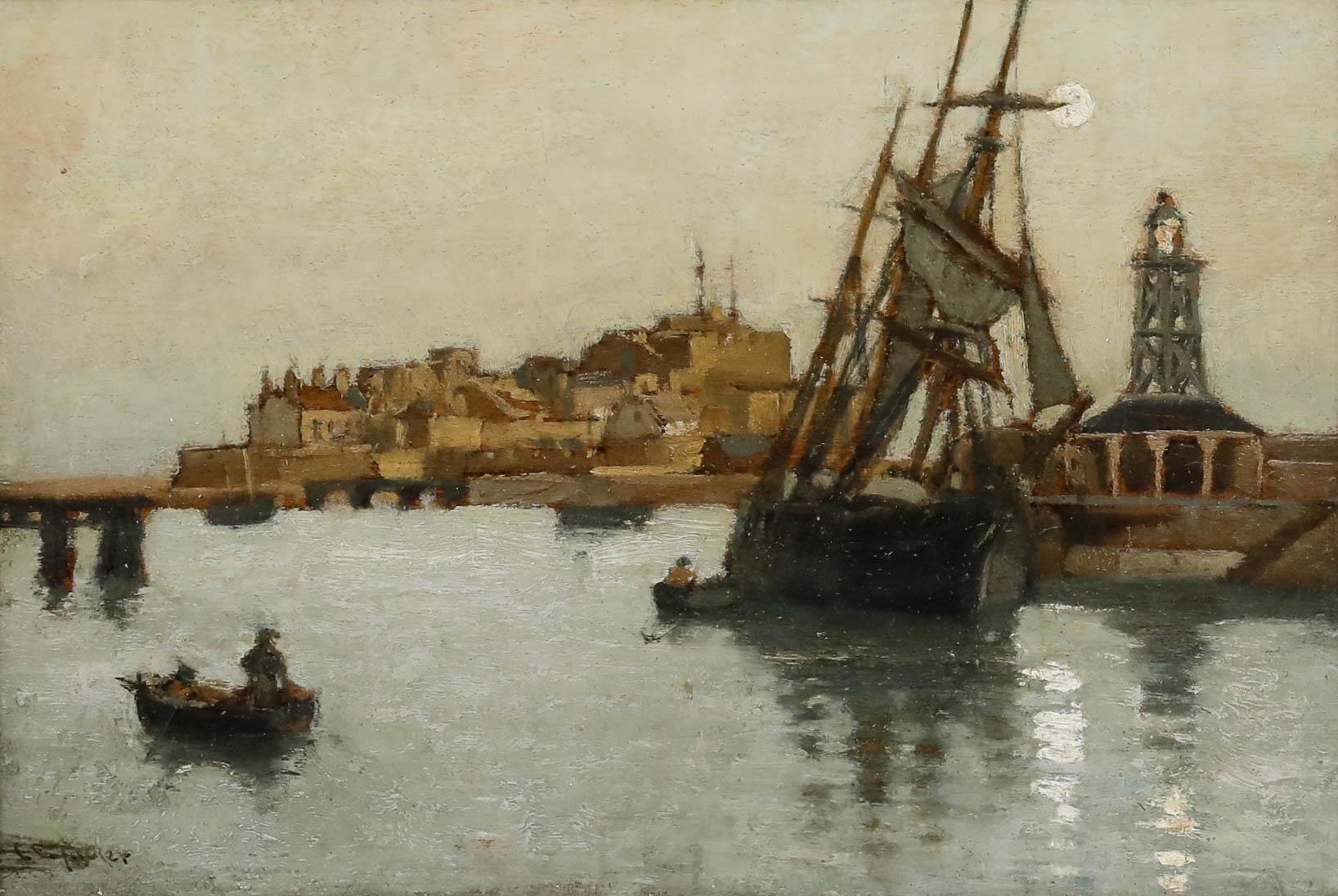 Edward Tucker (1825-1909) - Late 19th Century Oil, Maritime View - Painting by Unknown