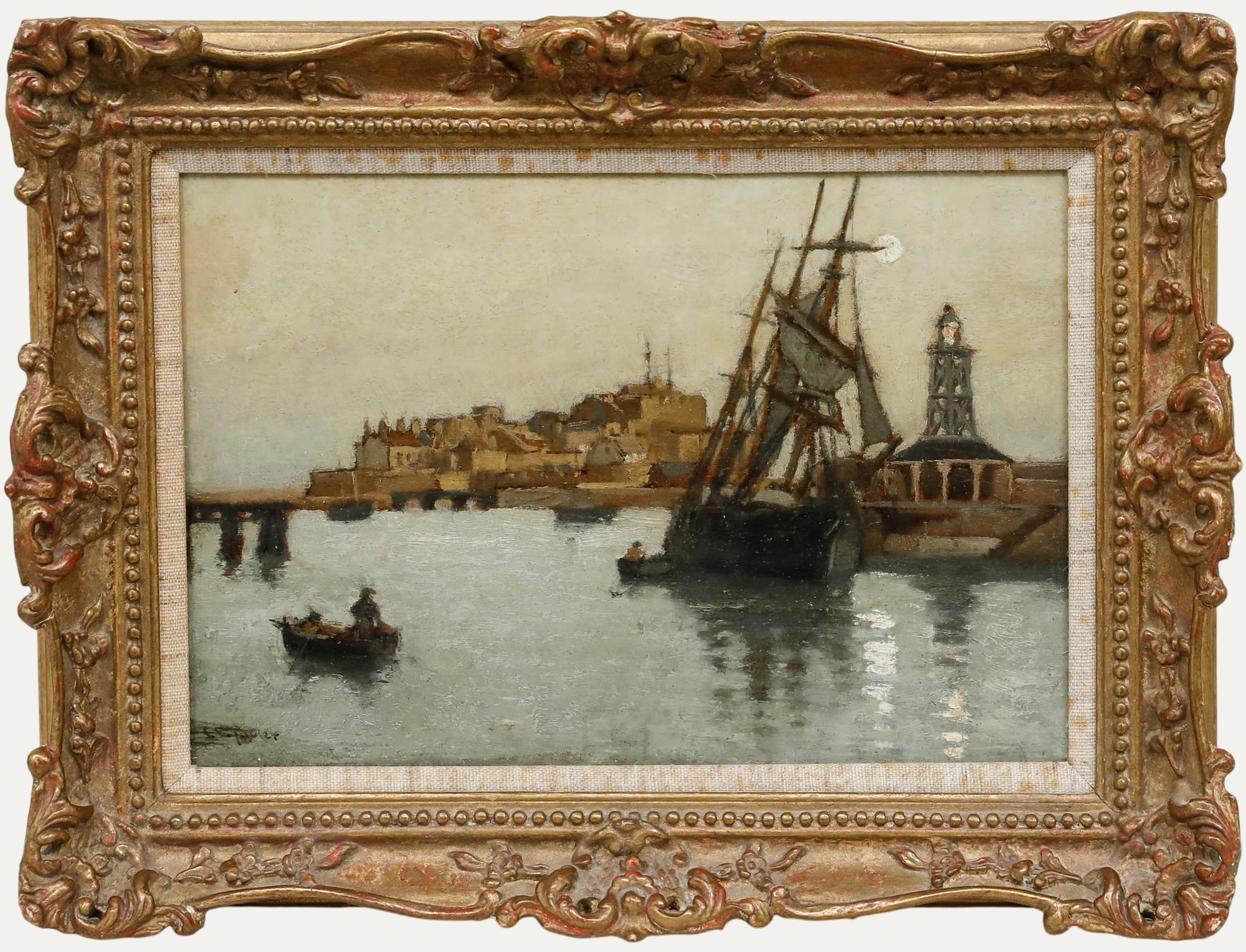 Unknown Figurative Painting - Edward Tucker (1825-1909) - Late 19th Century Oil, Maritime View