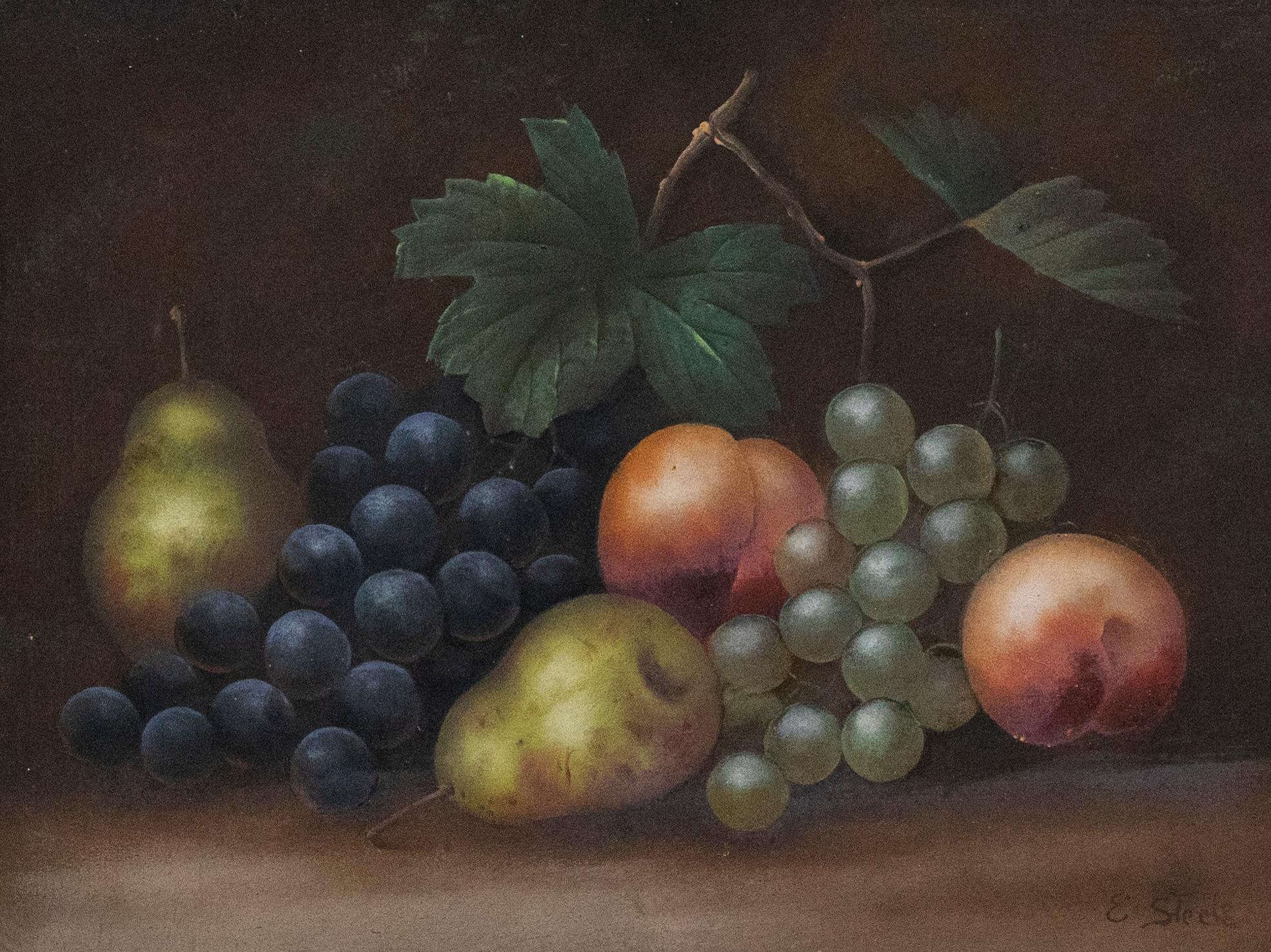 Edwin Steele (1839-1919) – Ölgemälde, Stillleben mit Früchten, spätes 19. Jahrhundert – Painting von Unknown