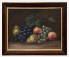Antique Edwin Steele (1839-1919) - Late 19th Century Oil, Still Life of Fruit